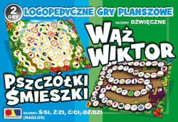 Wąż Wiktor Pszczółki Śmieszki Logopedyczne gry planszowe