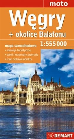 Węgry okolice Balatonu mapa samochodowa - Opracowanie Zbiorowe