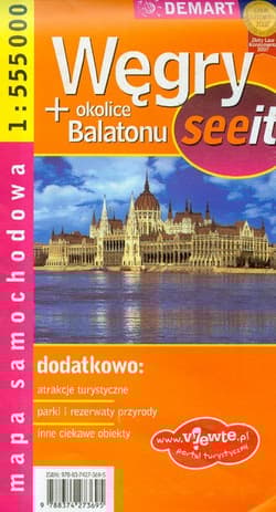 Węgry okolice Balatonu mapa samochodowa - Opracowanie Zbiorowe
