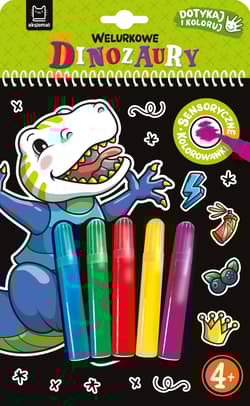 Welurkowe dinozaury Dotykaj i koloruj - Agata Kaczyńska