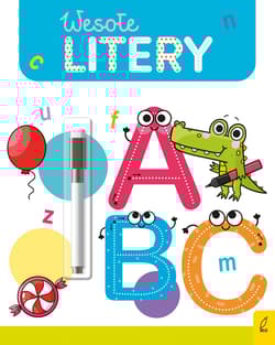 Wesoła nauka Wesołe litery Flamaster suchościeralny - Ewelina Protasewicz