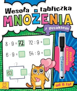 Wesoła tabliczka mnożenia z pisakiem Piszę i zmazuję od 8 lat - Agnieszka Bator