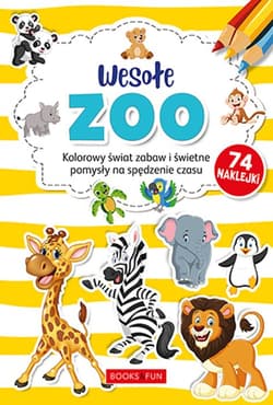 Wesołe zoo plus naklejki z brokatem - Opracowanie Zbiorowe