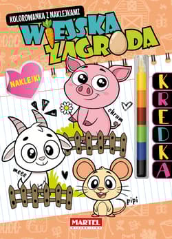 Wiejska zagroda. Kolorowanka z naklejkami (modułowa kredka) - Katarzyna Salamon