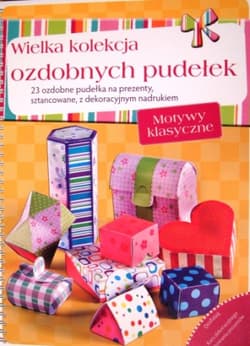 Wielka kolekcja ozdobnych pudełek  23 ozdobne pudełka na prezenty, sztancowane z dekoracyjnym nadrukiem Motywy klasyczne
