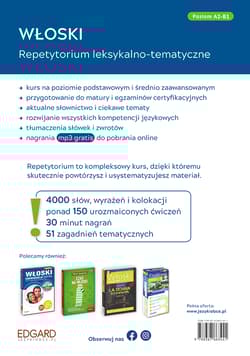 Galeria - zdjęcie nr. 2 - Włoski. Repetytorium leksykalno-tematyczne A2-B1 wyd. 4