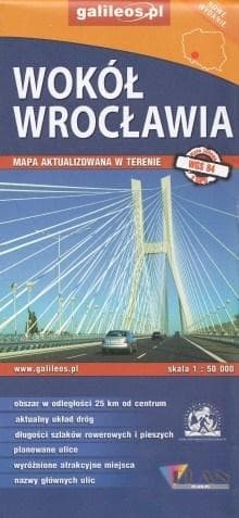 Wokół Wrocławia mapa - Praca zbiorowa