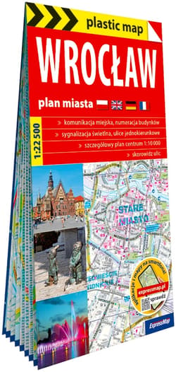 Wrocław foliowany plan miasta 1:22 500