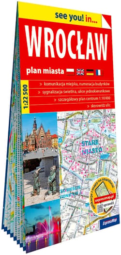Wrocław papierowy plan miasta 1:22 500 - Opracowanie Zbiorowe