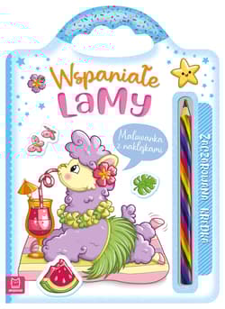 Wspaniałe lamy. Malowanka z naklejkami. Zaczarowana kredka