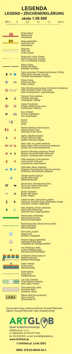Galeria - zdjęcie nr. 2 - Wybrzeże Bałtyku Jarosławiec - Ustka - Łeba 1:50 000