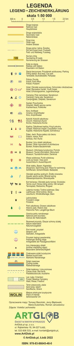 Galeria - zdjęcie nr. 5 - Wybrzeże Bałtyku Wolin - Świnoujście - Dziwnów - Niechorze 1:50 000