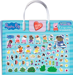 Z przyjaciółmi na podwórku. Świnka Peppa. Kocham naklejać - null null, Opracowanie Zbiorowe