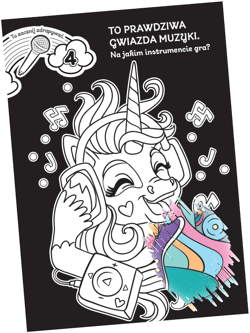 Galeria - zdjęcie nr. 4 - Zabawy na cztery kopytka. Moje Jednorożce. Zdrapuj, koloruj, naklejaj