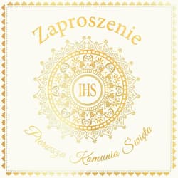 Zaproszenie KW - Komunia hostia biała 5szt