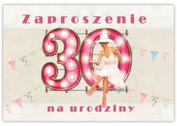 Zaproszenie Urodziny 30 (10szt)