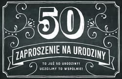 Zaproszenie Urodziny 50 (10szt)