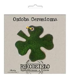Zawieszka ceramiczna - Koniczyna