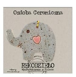 Zawieszka ceramiczna - Słoń