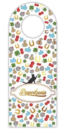 Zawieszka na butelkę - Powodzenia z kotem