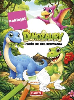 Zbiór do kolorowania z naklejkami Dinozaury