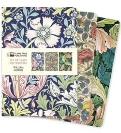 Zestaw 3 notatników MIDI William Morris Liście i..