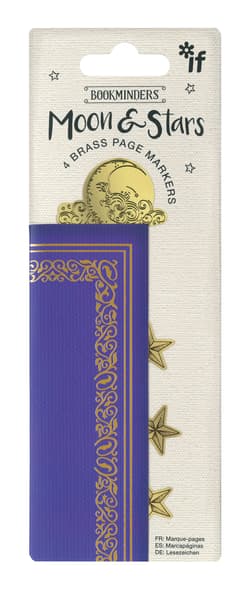 Zestaw 4 metalowych zakładek - Moon&Stars