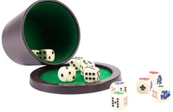 Zestaw do gry w kości kubek, tacka, kości