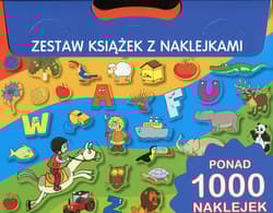 Zestaw książek z naklejkami niebieski. Ponad 1000 naklejek - Opracowanie Zbiorowe