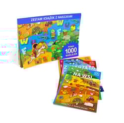 Zestaw książek z naklejkami niebieski. Ponad 1000 naklejek