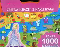 Zestaw książek z naklejkami różowy. Ponad 1000 naklejek - Opracowanie Zbiorowe