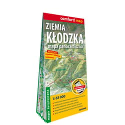 Ziemia Kłodzka panoramiczna mapa turystyczna 1:65 000 laminat 2022 - Opracowanie Zbiorowe