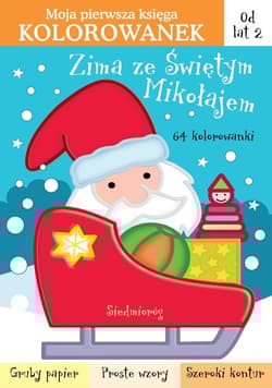 Zima ze Świętym Mikołajem 64 kolorowanki