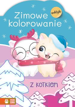 Zimowe kolorowanie z kotkiem - Praca zbiorowa