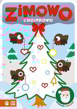 Zimowo choinkowo Kolorowanki z naklejkami