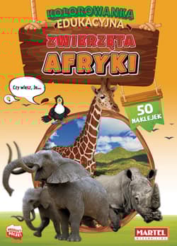 Zwierzęta Afryki. Kolorowanka z naklejkami - Hubert Włodarczyk