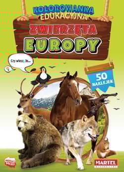 Zwierzęta Europy. Kolorowanka z naklejkami - Hubert Włodarczyk