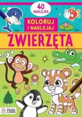 Zwierzęta. Koloruję i naklejam - Praca zbiorowa