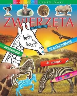 Zwierzęta sawanny Naklejkowe łamigłówki - Beaumont Emilie