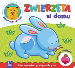 Zwierzęta w domu Kolorowanka z grubym obrysem okrągłe naklejki papierowa zabawka