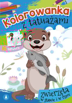 Zwierzęta w stawie i w rzece. Kolorowanka z tatuażami