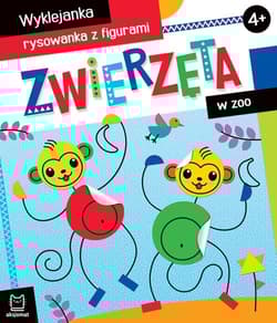 Zwierzęta w zoo Wyklejanka, rysowanka z figurami - Agnieszka Bator
