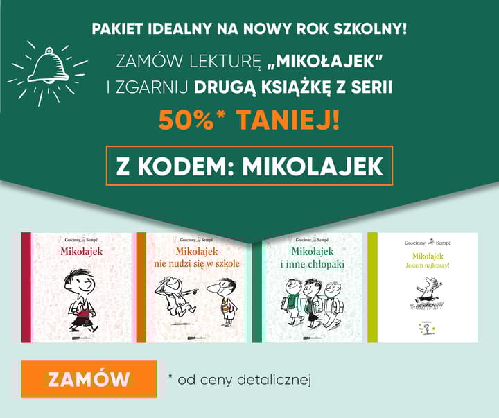 Lektura "Mikołajek", zgarnij drugą książkę z serii 50% taniej