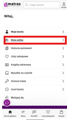 Przycisk pobierania ebooka na telefonie