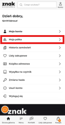Przycisk pobierania ebooka na telefonie