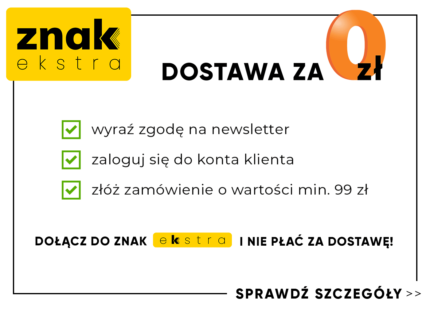 Dostawa za 0 zł