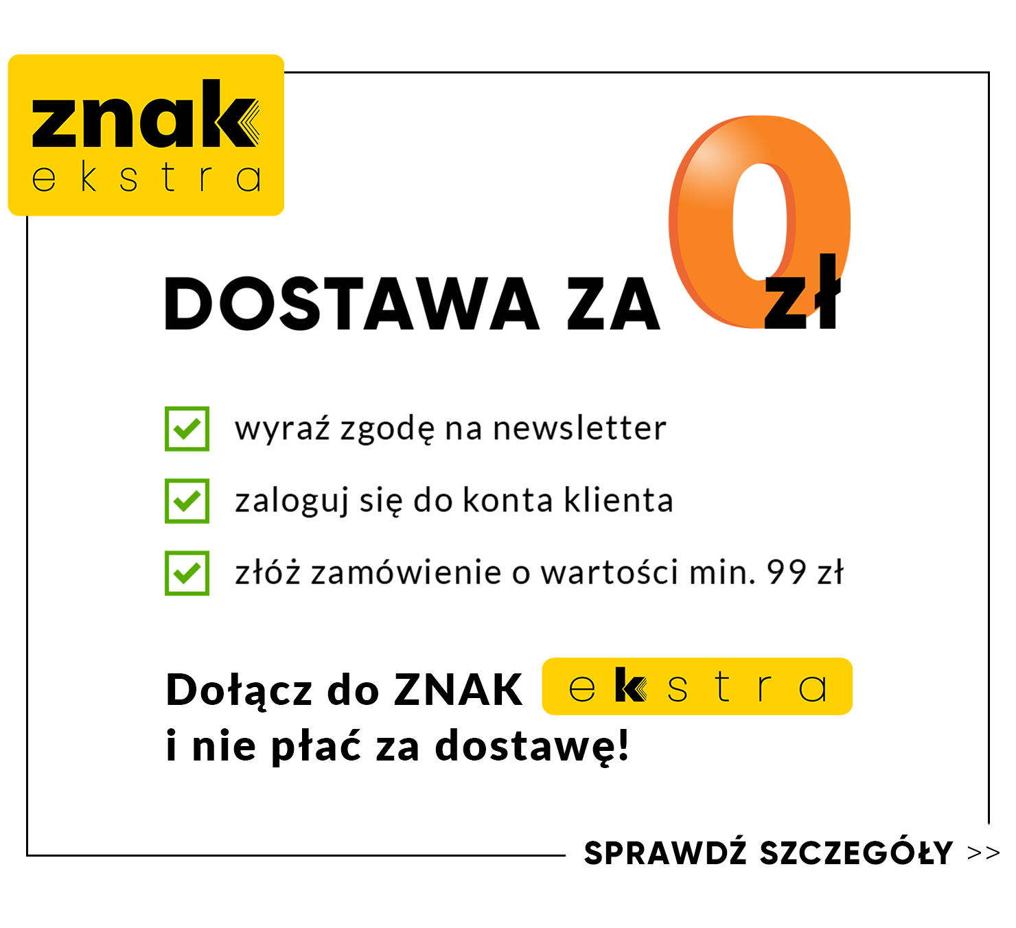 Dostawa za 0 zł