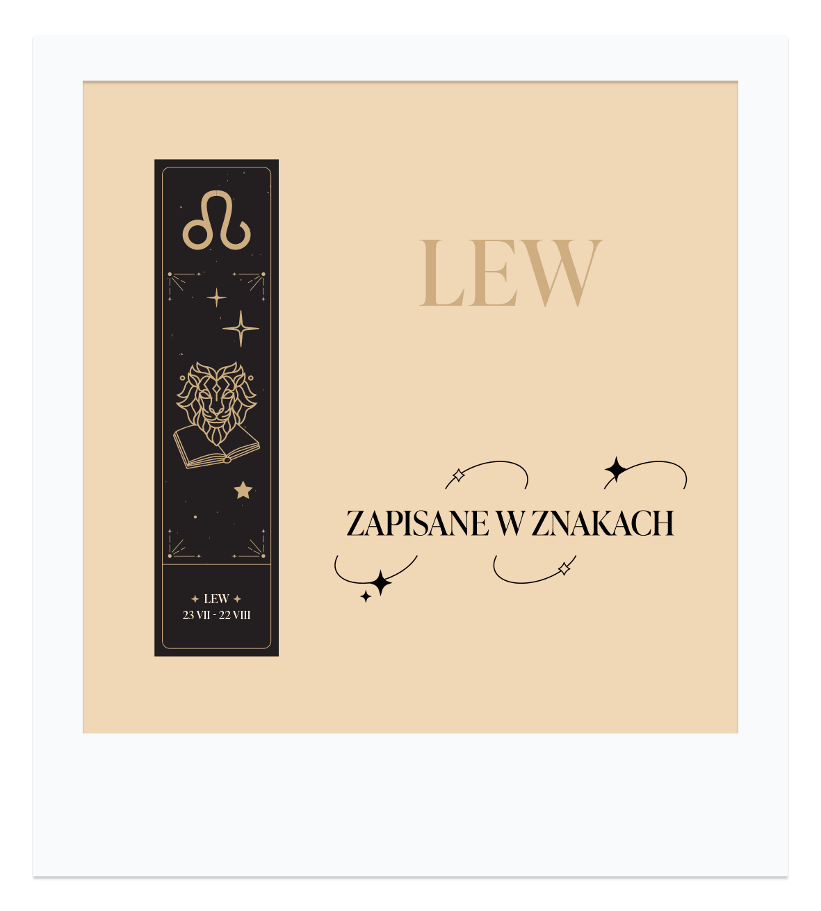 Zakładki z serii zapisane w znakach - Lew